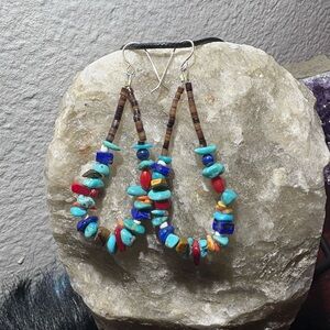 Multi-stone & Heishi Hook Dangle